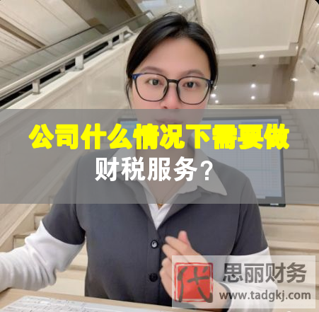 公司什么情況下需要做財(cái)稅服務(wù)？