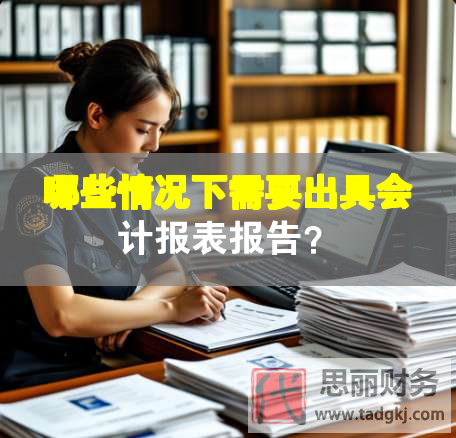 哪些情況下需要出具會計報表報告？