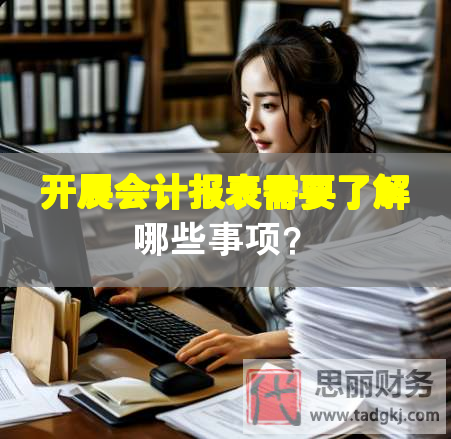 開展會(huì)計(jì)報(bào)表需要了解哪些事項(xiàng)？