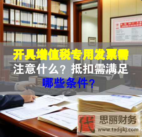 開具增值稅專用發(fā)票需注意什么？抵扣需滿足哪些條件？